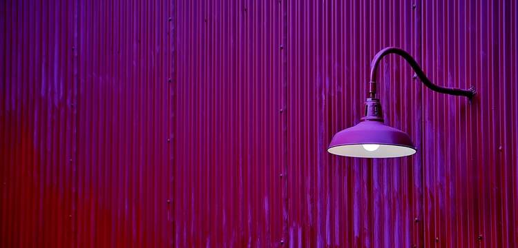 The mood in purple color as a purple lantern on a purple wall