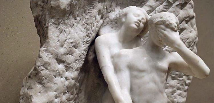 The fragment of A. Rodin's sculpture - Orpheus and Eurydice, Metropolitan Museum of Art, New York City, USA