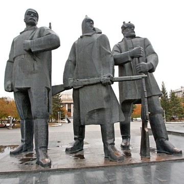 Heroes of the Great October Revolution is dedicated, Novosibirsk, Russia