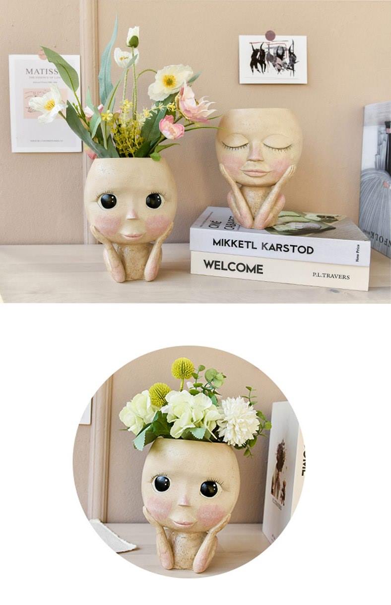 Home Decor Flower Pot Handmade Vase Craft Abstract Art Design