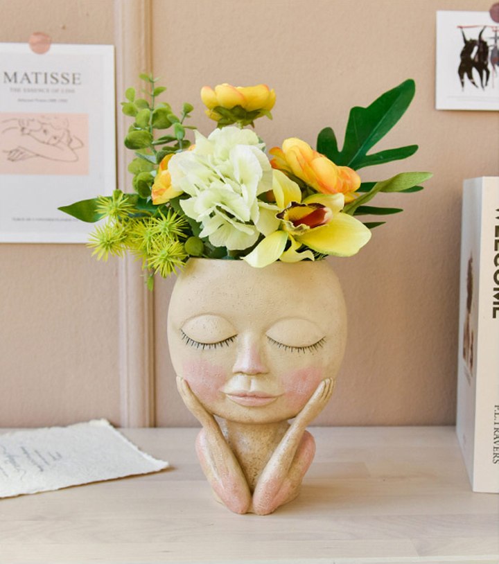 Home Decor Flower Pot Handmade Vase Creative Abstract Art Design Sculpture Arrangement - Home Decor Flower Pots